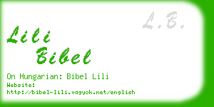 lili bibel business card